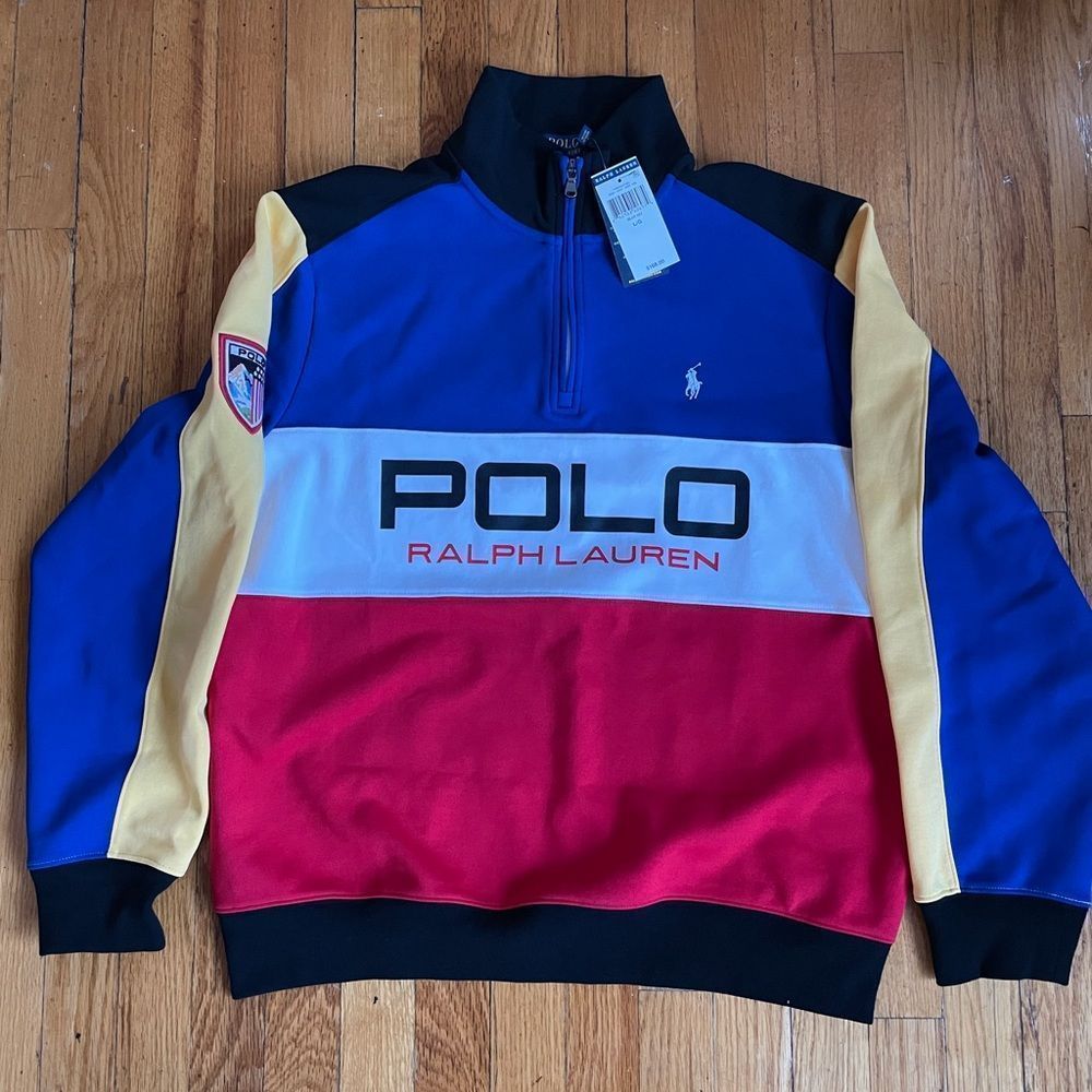 Polo Ralph Lauren 67 Alpine Racing 1/4 Zip Sweatshirt Sweater NWT Size Medium - Picture 7 of 9